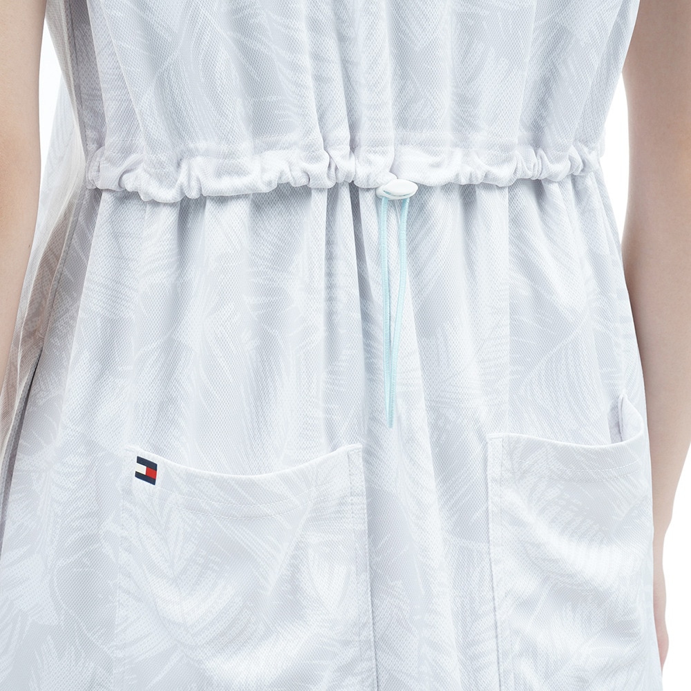 トミー ヒルフィガー ゴルフ（TOMMY HILFIGER GOLF）（レディース）ゴルフウェア リーフプリント ワンピース THLA330-GRY
