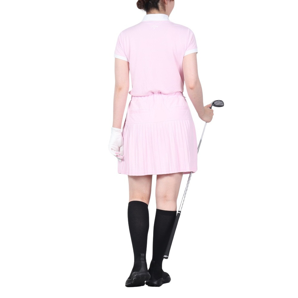キャロウェイ（CALLAWAY）（レディース）ゴルフウェア クローズドメッシュワンピース ストレッチ ウエストゴム C23129202-1090