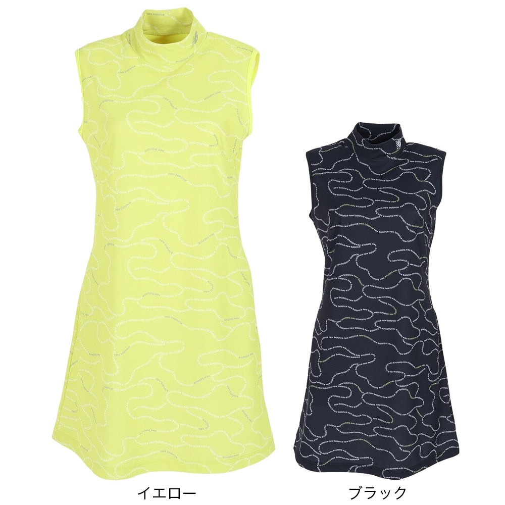 ニューバランス（new balance）（レディース）ゴルフウェア スリーブレス モックネック ワンピース 012-3124501-010