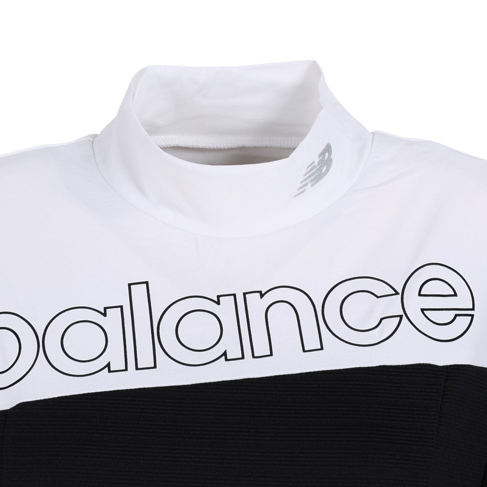 ニューバランス（new balance）（レディース）ゴルフウェア 吸汗 速乾 シングルジャージー×ダブルフェイス 半袖 モックネック ワンピース 012-3124502-010