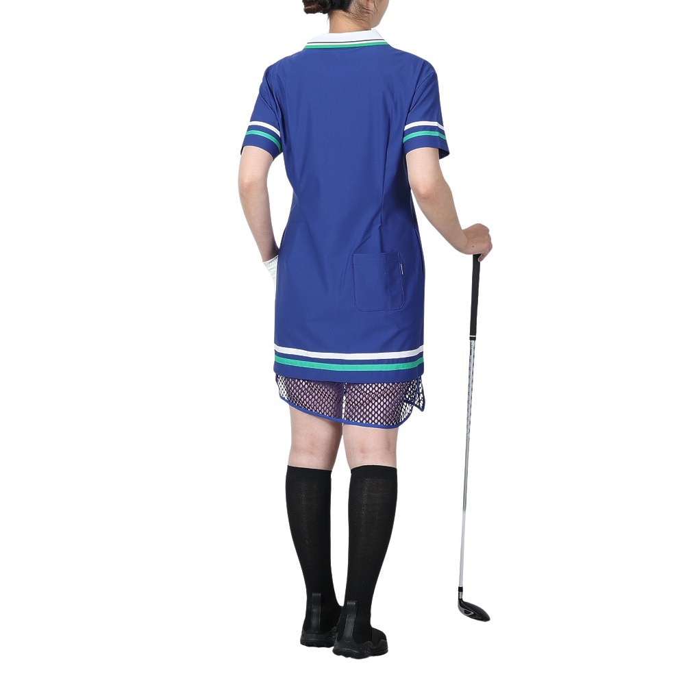 ROSASEN（レディース）ゴルフウェア 半袖 A-Line メッシュスポーティワンピース 048-61541-095