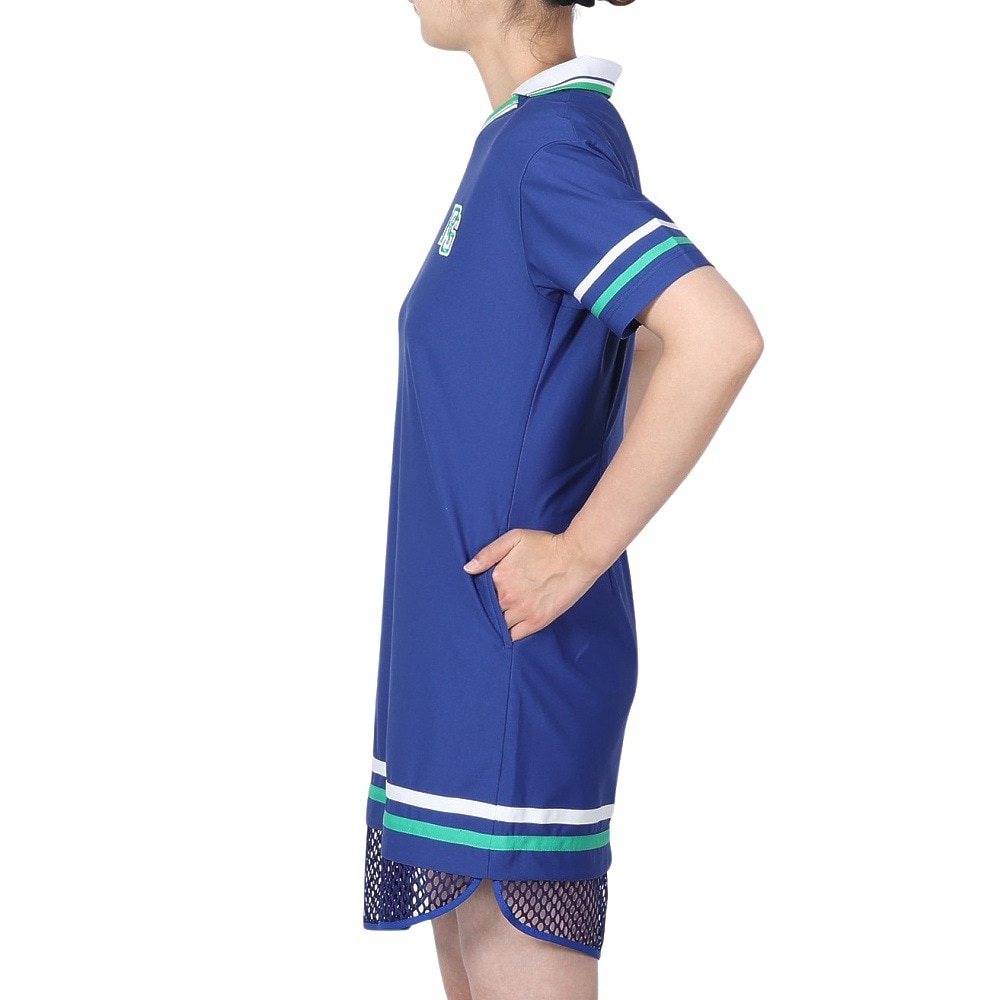 ROSASEN（レディース）ゴルフウェア 半袖 A-Line メッシュスポーティワンピース 048-61541-095