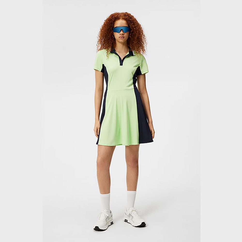 J.LINDEBERG（レディース）ゴルフウェア 半袖 速乾 Dolores Dress ワンピース 072-61440-022