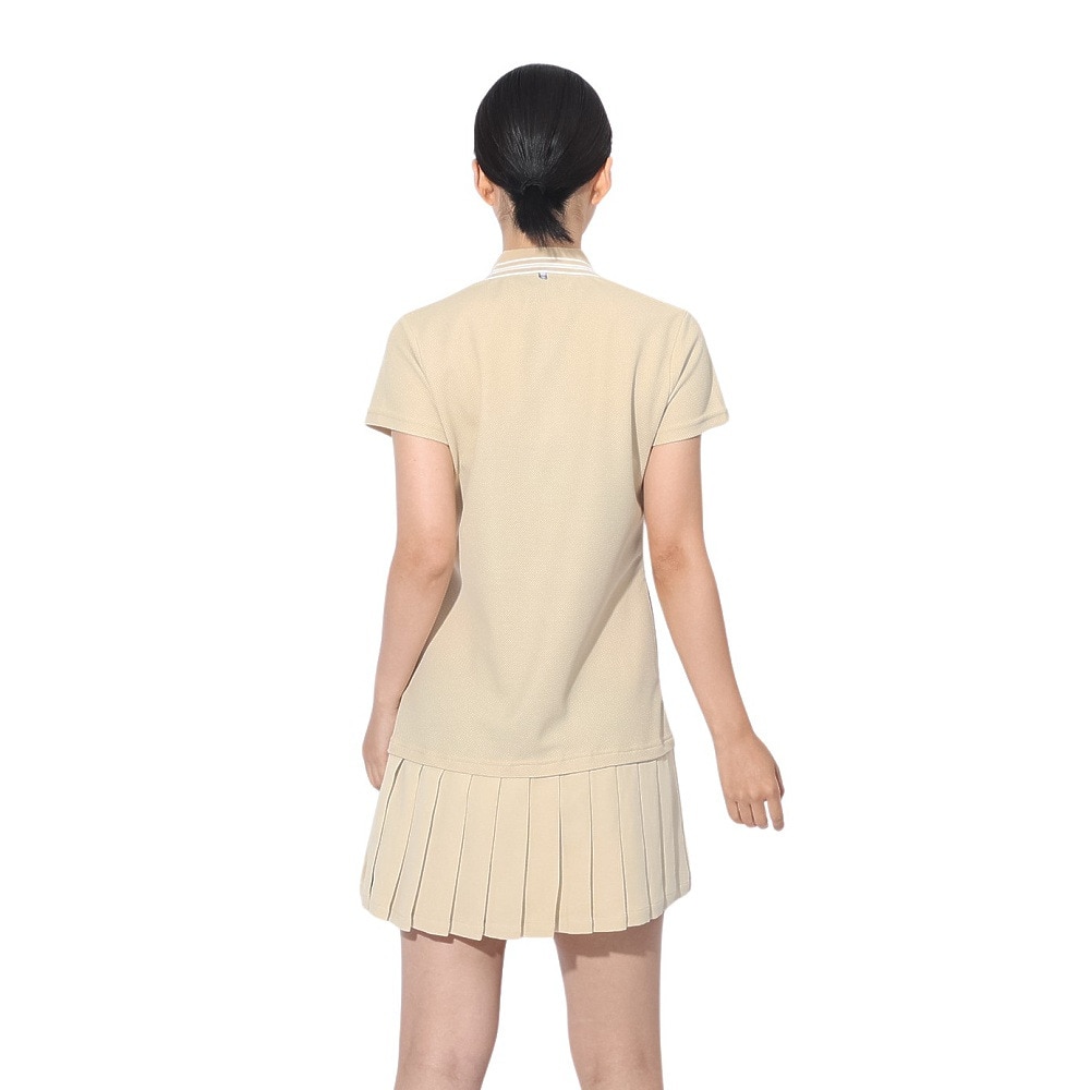フィドラ（FIDRA）（レディース）ゴルフウェア 半袖 ポロワンピース FD5RUQ05 BEG