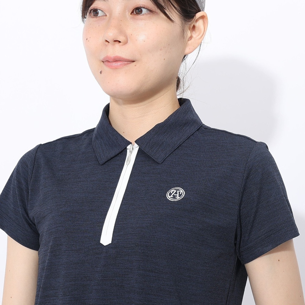 トミーアーマー（Tommy Armour）（レディース）ゴルフウェア 半袖 接触冷感 Breeze ニットワンピース TATT24S070028 NVY