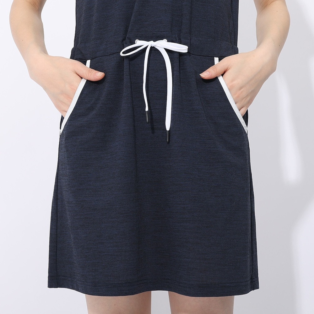 トミーアーマー（Tommy Armour）（レディース）ゴルフウェア 半袖 接触冷感 Breeze ニットワンピース TATT24S070028 NVY