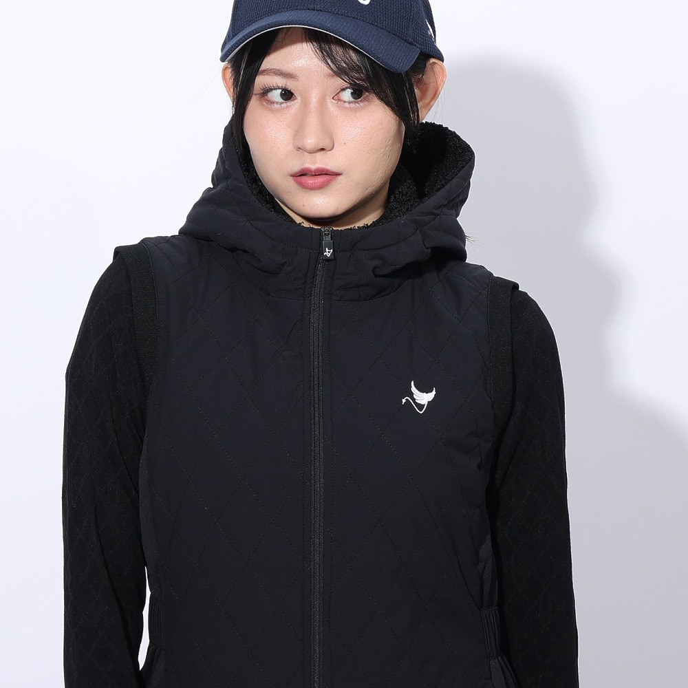 クランク（CLUNK）（レディース）ゴルフウェア 中綿コンビワンピース CL5SUQ14 BLK