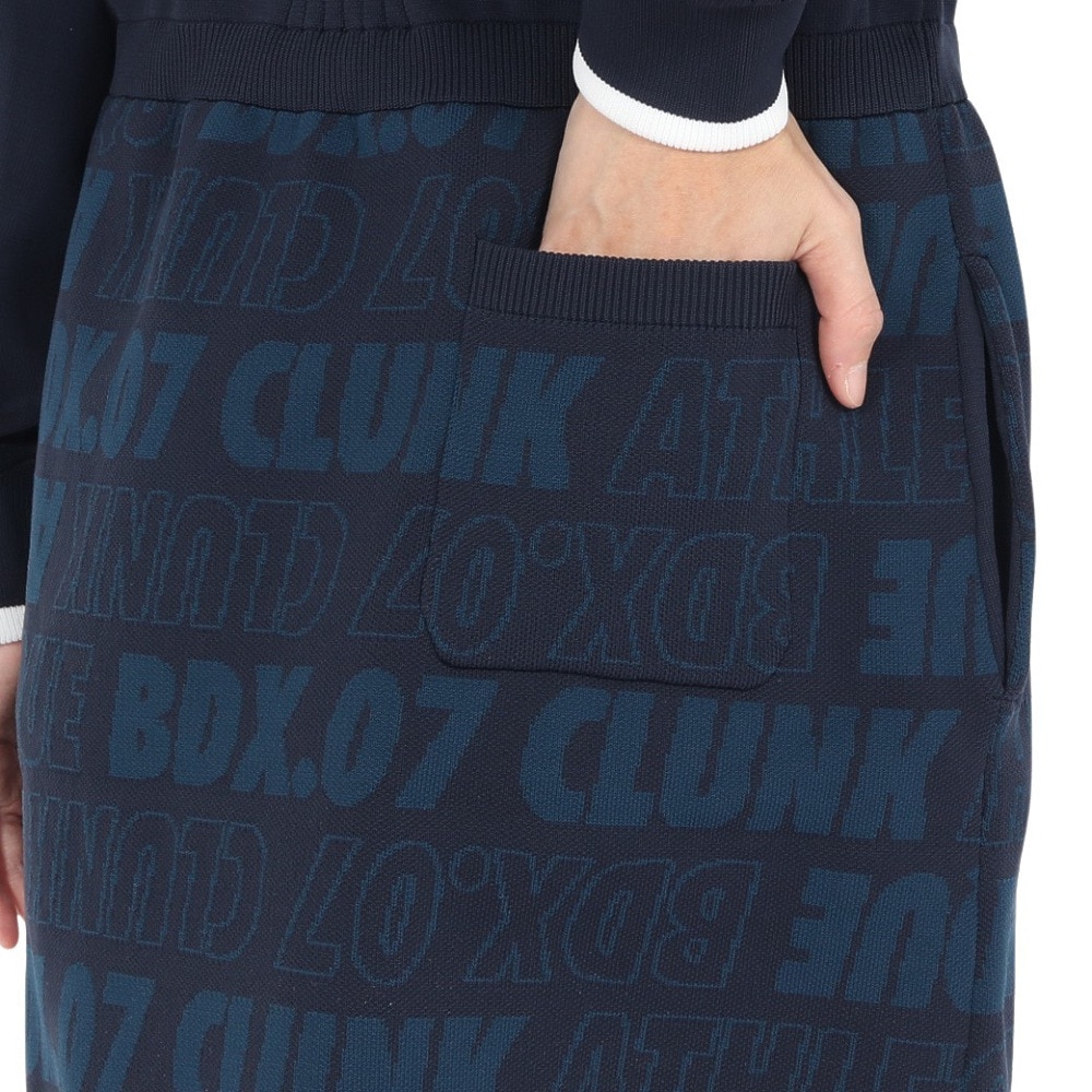 クランク（CLUNK）（レディース）ゴルフウェア 撥水 軽量 長袖 ニットワンピース CL5QUQ13 NVY
