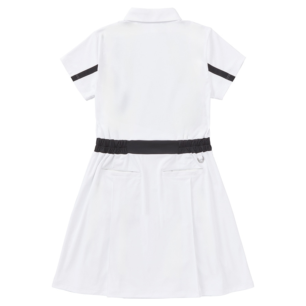 ルコックスポルティフ（lecoqsportif）（レディース）ゴルフウェア カラーブロック半袖ワンピース LG5SOP00L WH00