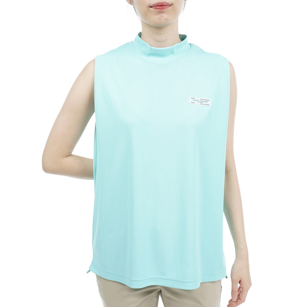 トミー ヒルフィガー ゴルフ（TOMMY HILFIGER GOLF）（レディース）ゴルフウェア ノースリーブモックネックシャツ THLA324-MTGRN