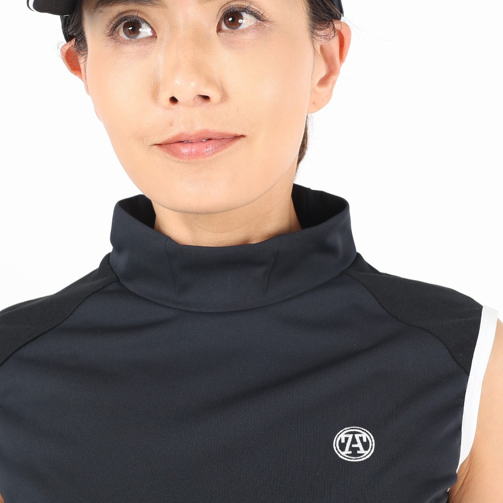 トミーアーマー（Tommy Armour）（レディース）ゴルフウェア ノースリーブモックネックシャツ TANKH23S070021 BLK