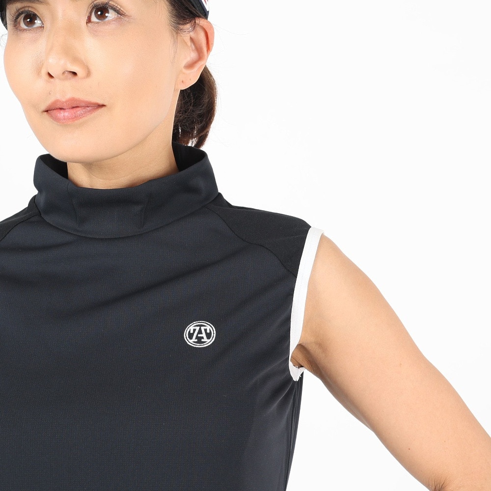 トミーアーマー（Tommy Armour）（レディース）ゴルフウェア ノースリーブモックネックシャツ TANKH23S070021 BLK
