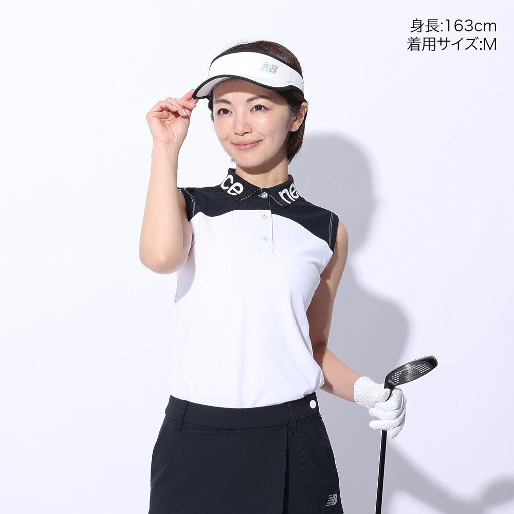 ニューバランス（new balance）（レディース）ゴルフウェア スリーブレス ポロシャツ 012-3160502-030
