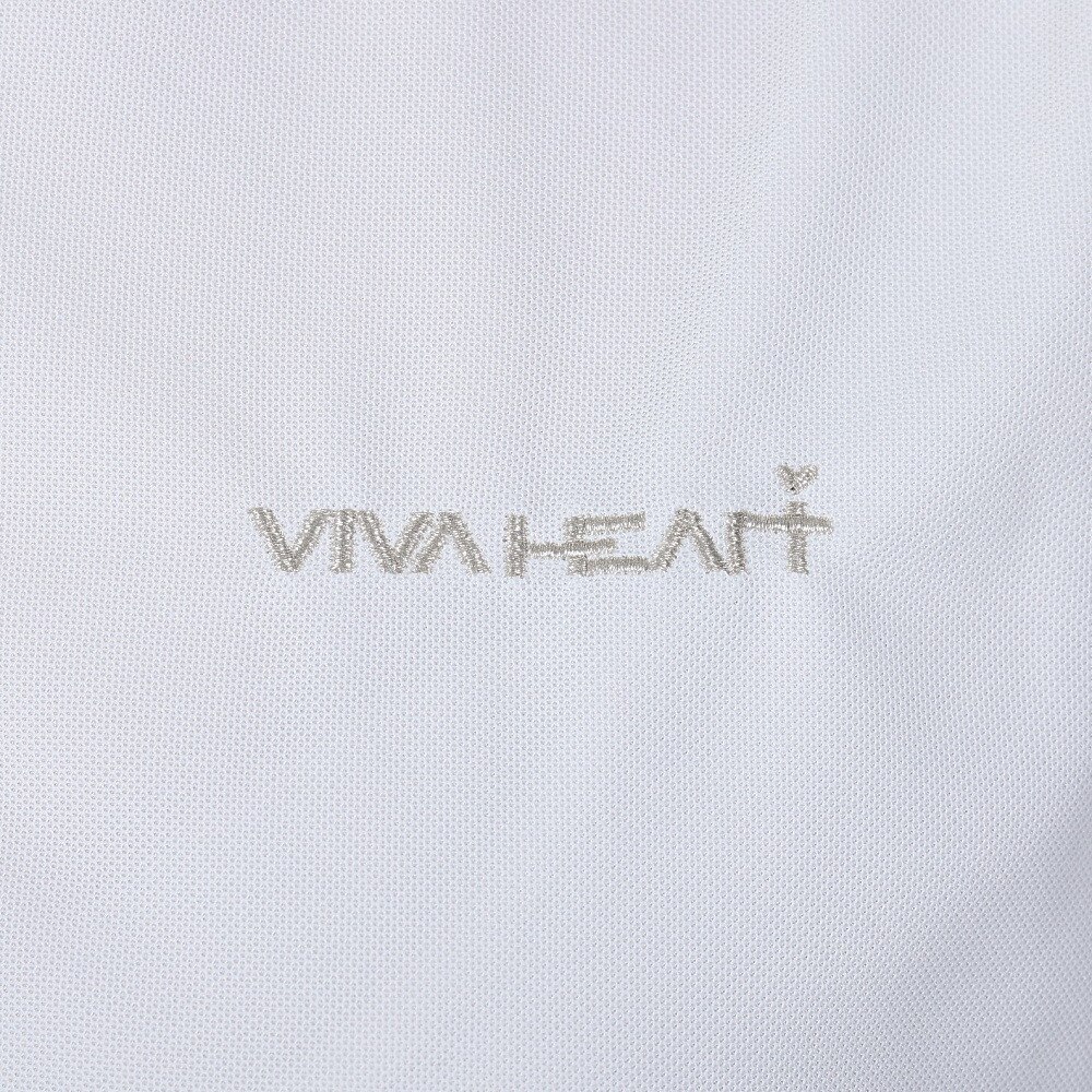 ビバハート（VIVA HEART）（レディース）ゴルフウェア 接触冷感 吸水速乾 アイスタッチカノコ 異素材襟ノースリーブシャツ 012-21470-005