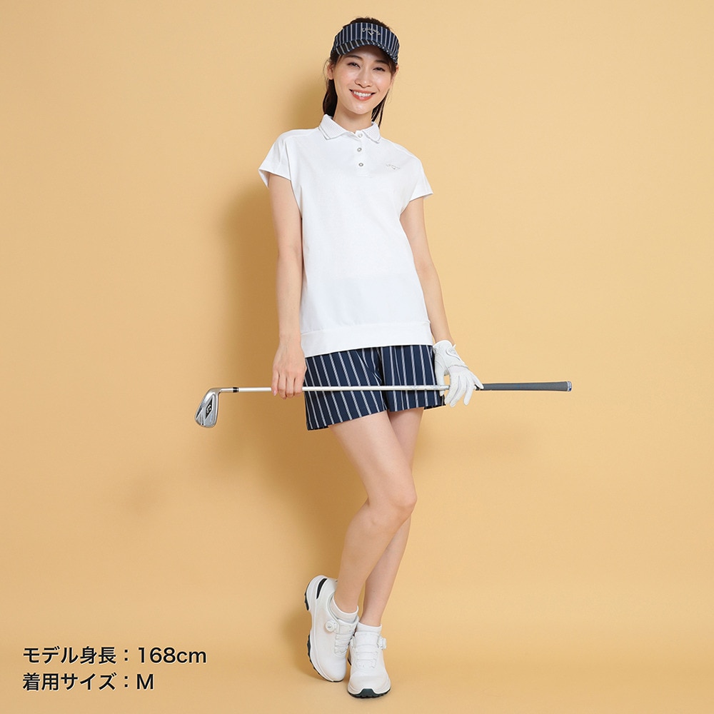 キャロウェイ（CALLAWAY）（レディース）ゴルフウェア 接触冷感 -3℃裏クール 半袖 フレンチスリーブ ポロシャツ C25134208-1030