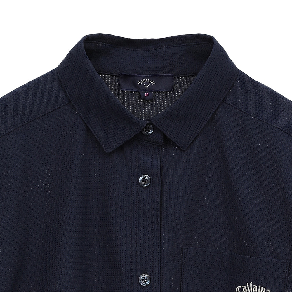 キャロウェイ（CALLAWAY）（レディース）ゴルフウェア かざあなメッシュ フレンチスリーブ 半袖ポロシャツ 夏用 C25134209-1120 