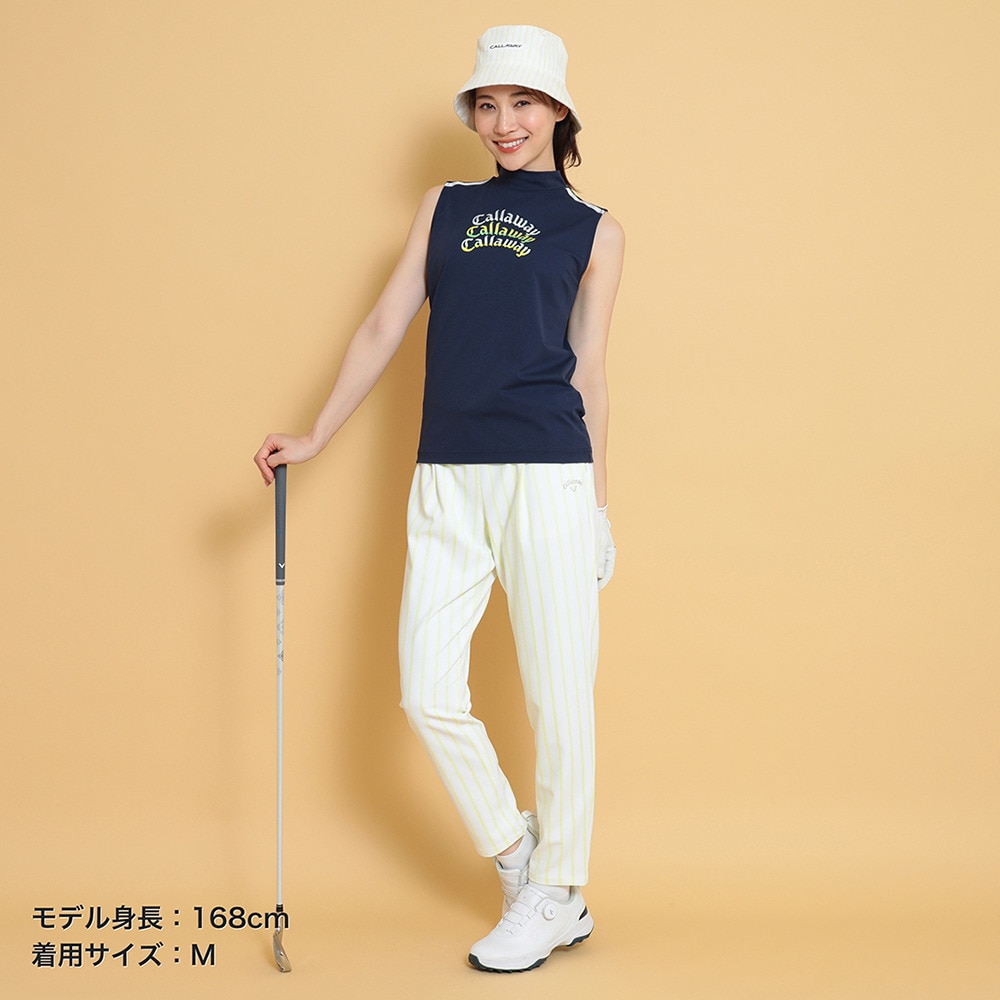 キャロウェイ（CALLAWAY）（レディース）ゴルフウェア 接触冷感 -3℃裏クール モックネック ノースリーブシャツ C25134212-1120