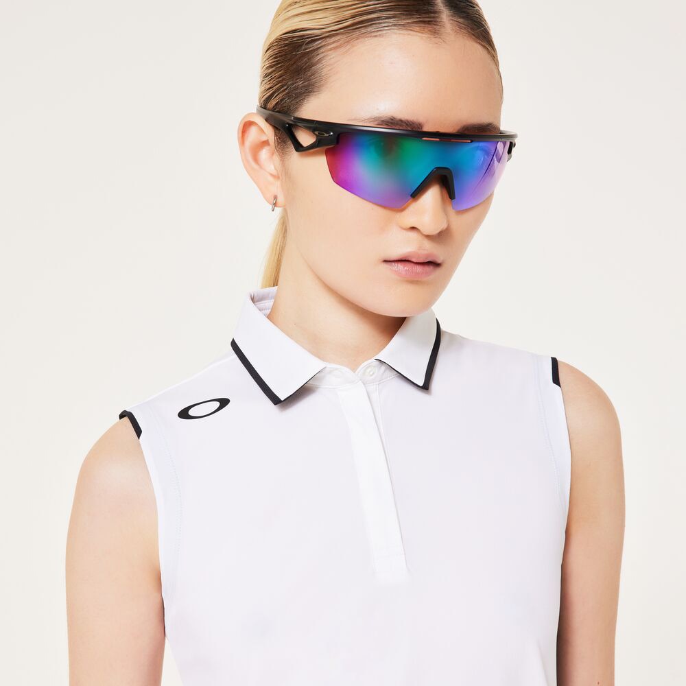 オークリー（OAKLEY）（レディース）ゴルフウェア 吸水 接触冷感 ELEVATE ノースリーブシャツ FOA500847-100