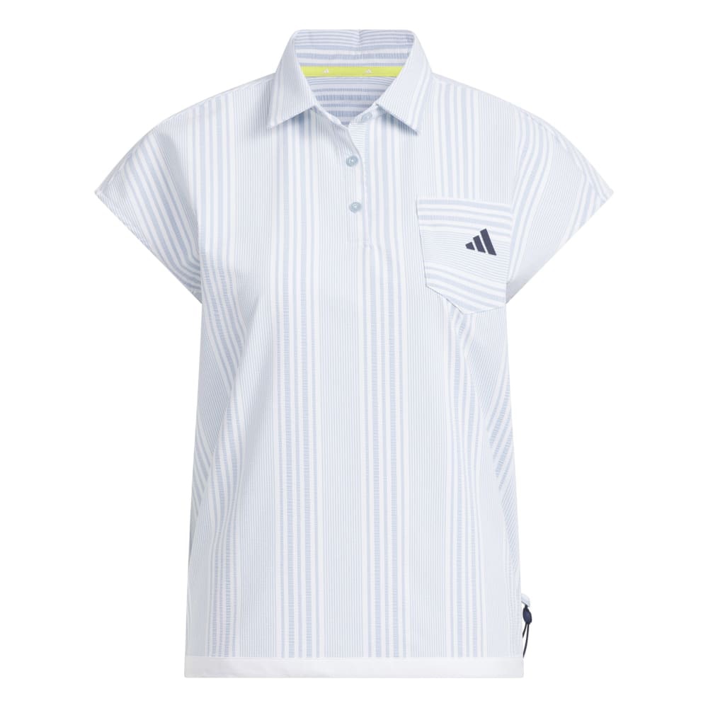 アディダス（adidas）（レディース）ゴルフウェア シアサッカー フレンチスリーブ シャツ KTI81-JF4579LBLU