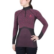 オドロ（ODLO）（レディース）ゴルフウェア 長袖 シームレス BL TOP タートルネックロングスリーブシャツ 187111-60205