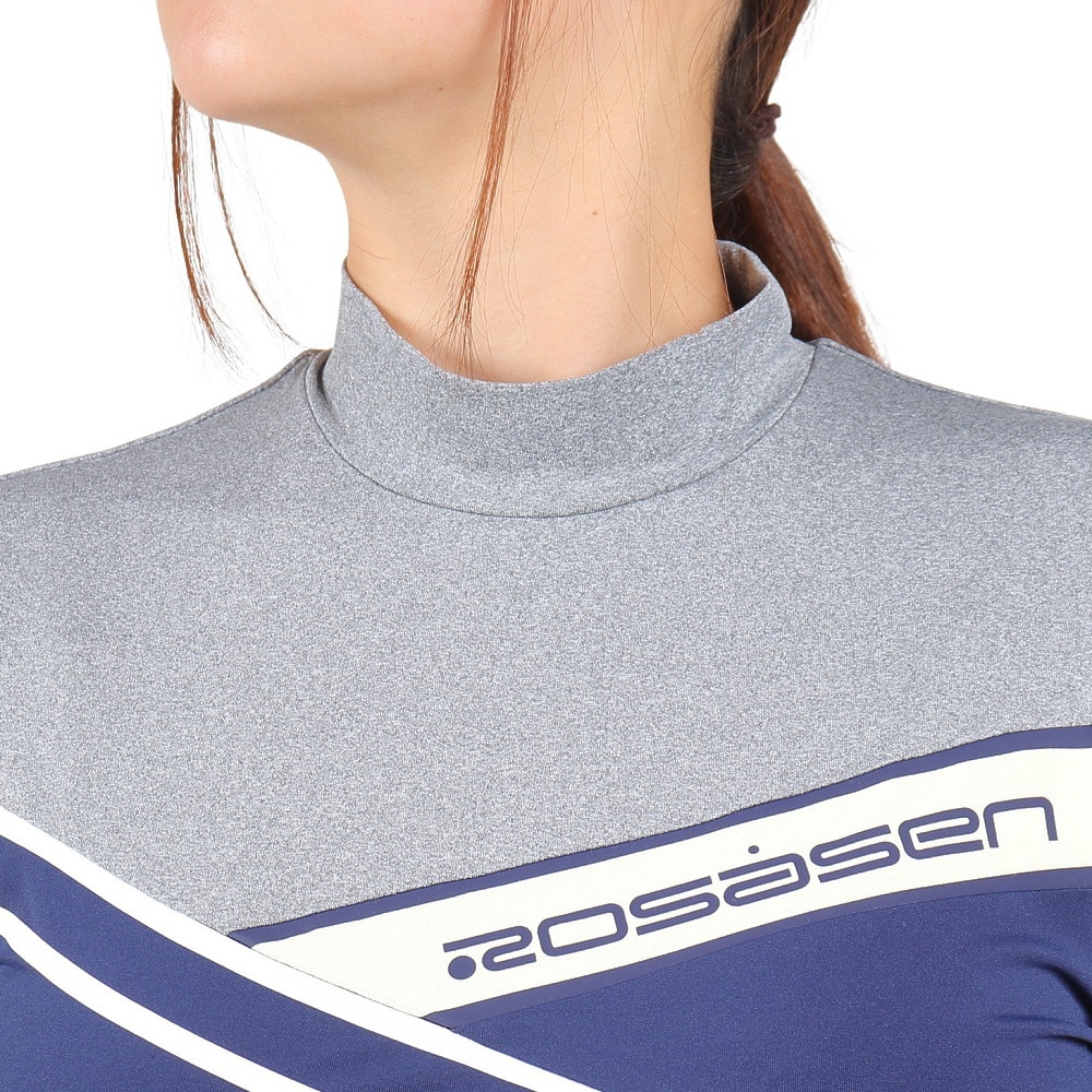 ROSASEN（レディース）ゴルフウェア 吸水速乾 接触冷感 長袖 A-Line 冷感UVロングTシャツ 048-28311-098