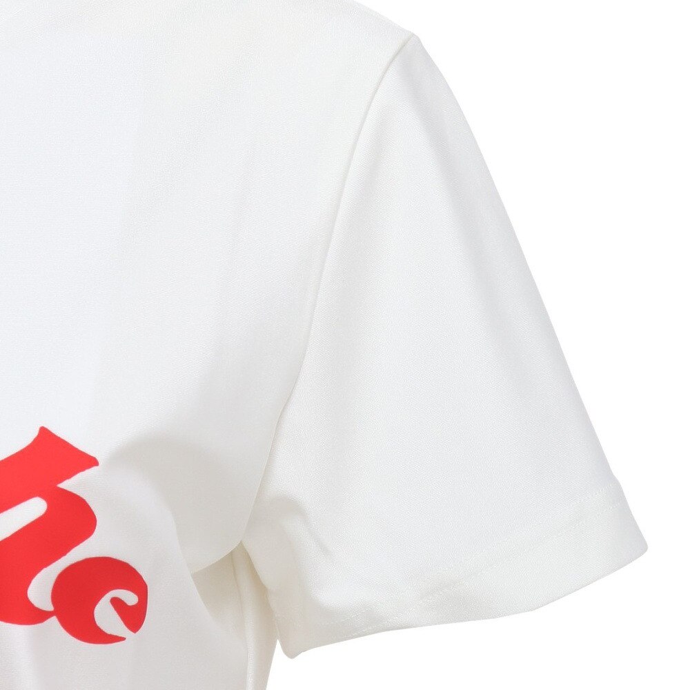 ROSASEN（レディース）ゴルフウェア 吸水速乾 サーフモック 半袖ロゴTシャツ 048-28443-004