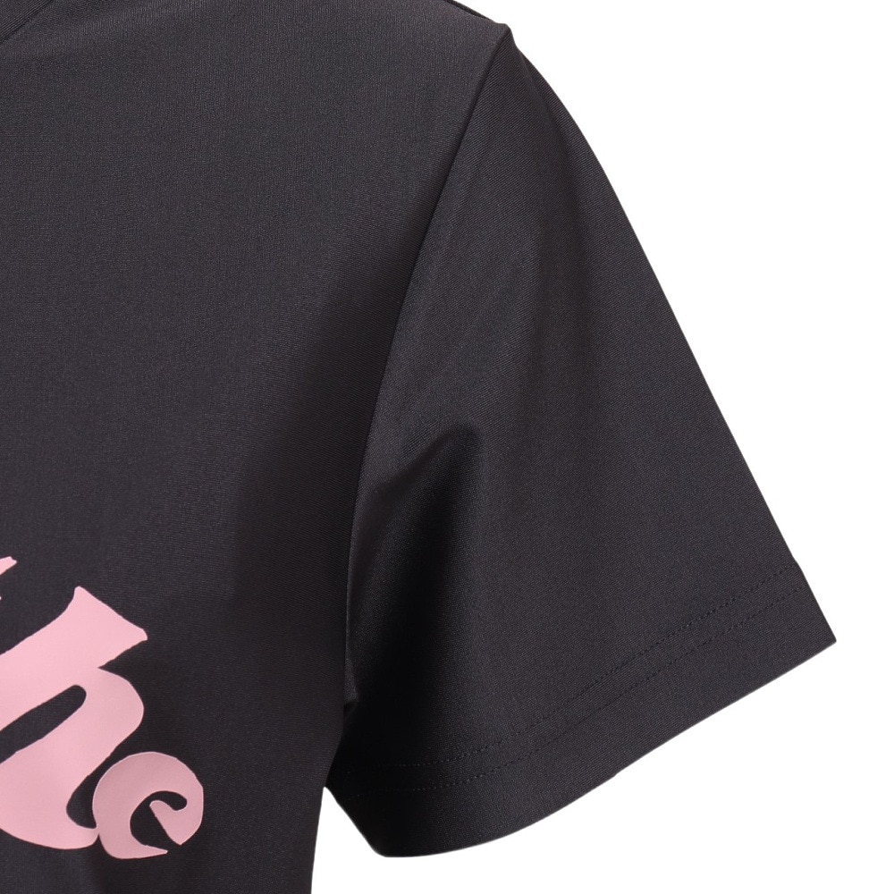ROSASEN（レディース）ゴルフウェア 吸水速乾 サーフモック 半袖ロゴTシャツ 048-28443-018
