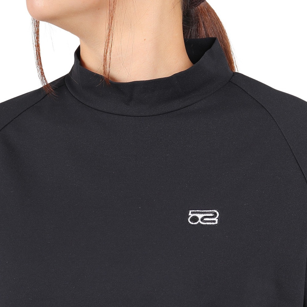 ROSASEN（レディース）ゴルフウェア 吸水 半袖 A-Line モックネックロゴTシャツ 048-28444-019