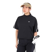 (レディース)ゴルフウェア 吸水 半袖 A-Line モックネックロゴTシャツ 048-28444-019