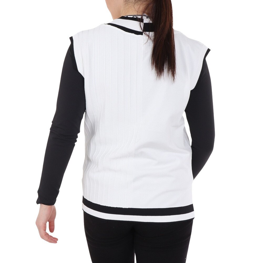 アディダス（adidas）（レディース）ゴルフウェア マルチパターン Vネックベスト IKK53-IK9799W