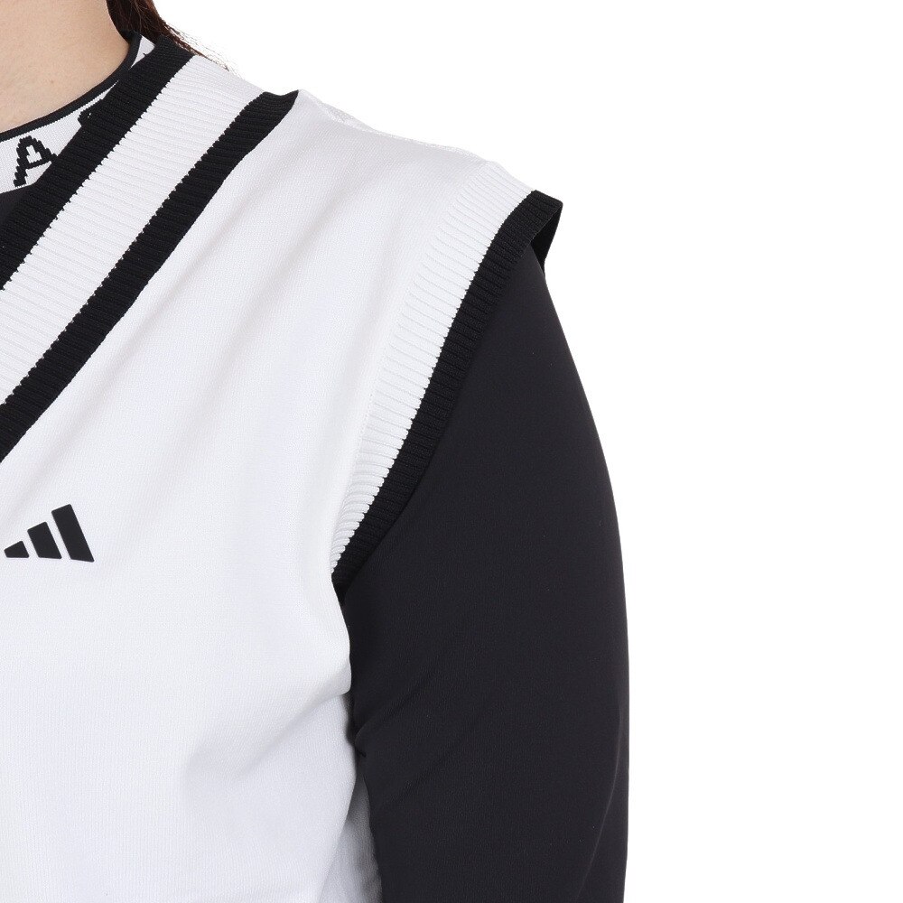 アディダス（adidas）（レディース）ゴルフウェア マルチパターン Vネックベスト IKK53-IK9799W