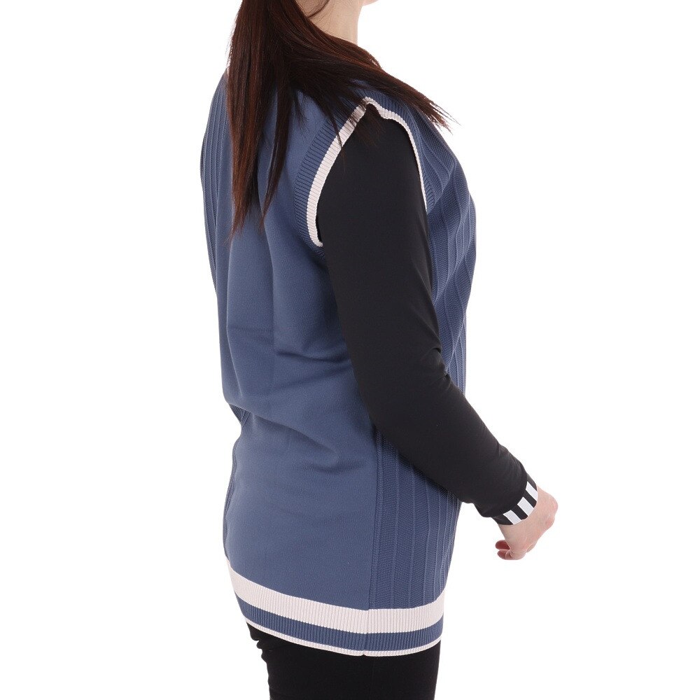 アディダス（adidas）（レディース）ゴルフウェア マルチパターン Vネックベスト IKK53-IK9800NVY