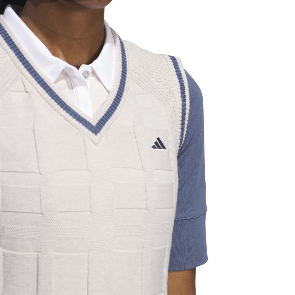 アディダス（adidas）（レディース）ゴルフウェア GO-TO ウィンドペン Vネックベスト IYW60-IP4194BEG