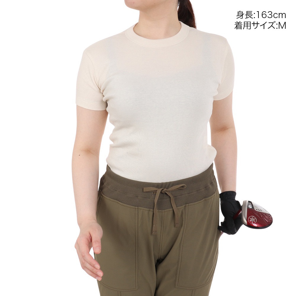 トラヴィスマシュー（Travis Mathew）（レディース）ゴルフウェア オーガニックコットン リブ丸首半袖Tシャツ 7AJ506-2PRS