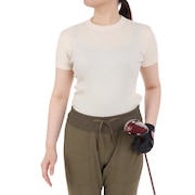 (レディース)ゴルフウェア オーガニックコットン リブ丸首半袖Tシャツ 7AJ506-2PRS