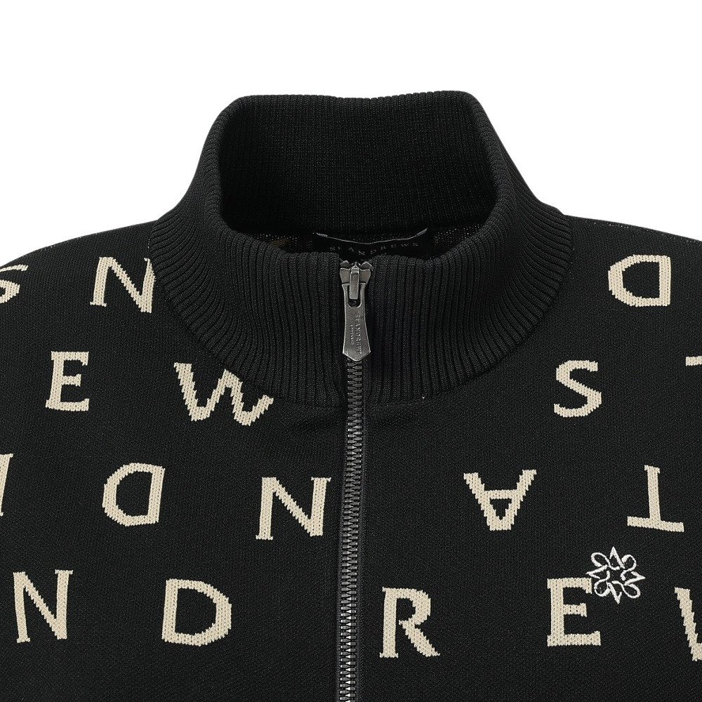 セントアンドリュース（ST.ANDREWS）（レディース）ゴルフウェア 14Gロゴジャガード 長袖 フルジップニット 043-5272054-010