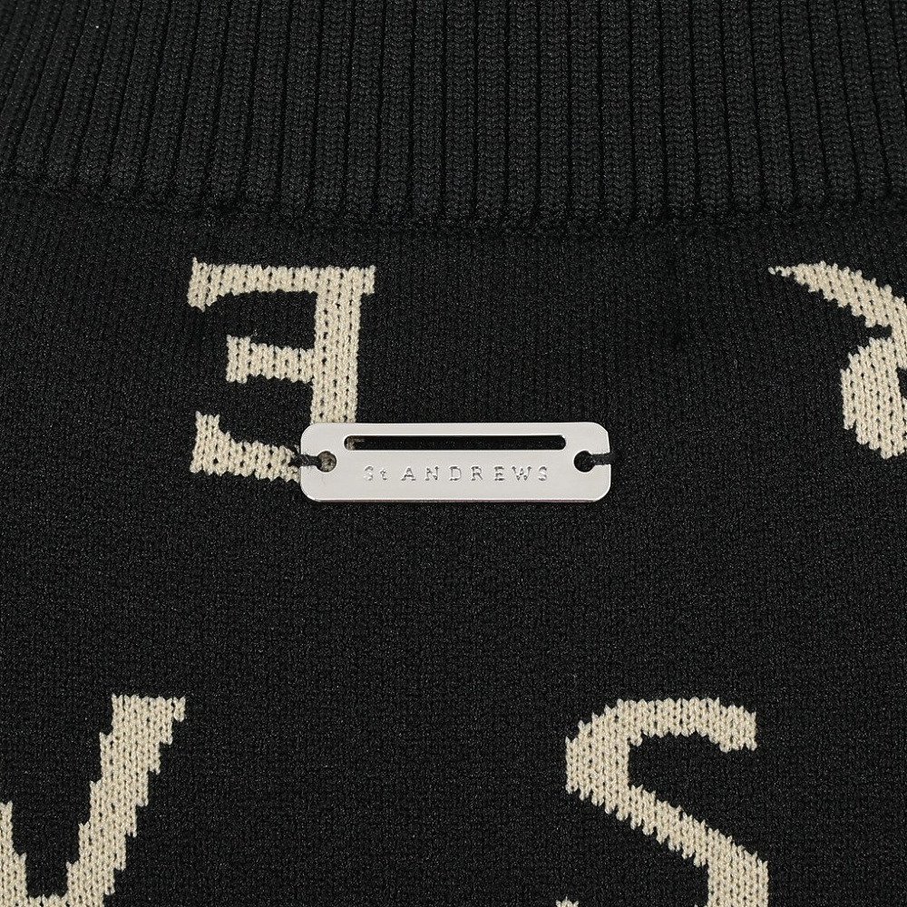 セントアンドリュース（ST.ANDREWS）（レディース）ゴルフウェア 14Gロゴジャガード 長袖 フルジップニット 043-5272054-010