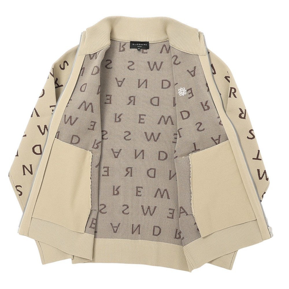 セントアンドリュース（ST.ANDREWS）（レディース）ゴルフウェア 14Gロゴジャガード 長袖 フルジップニット 043-5272054-040