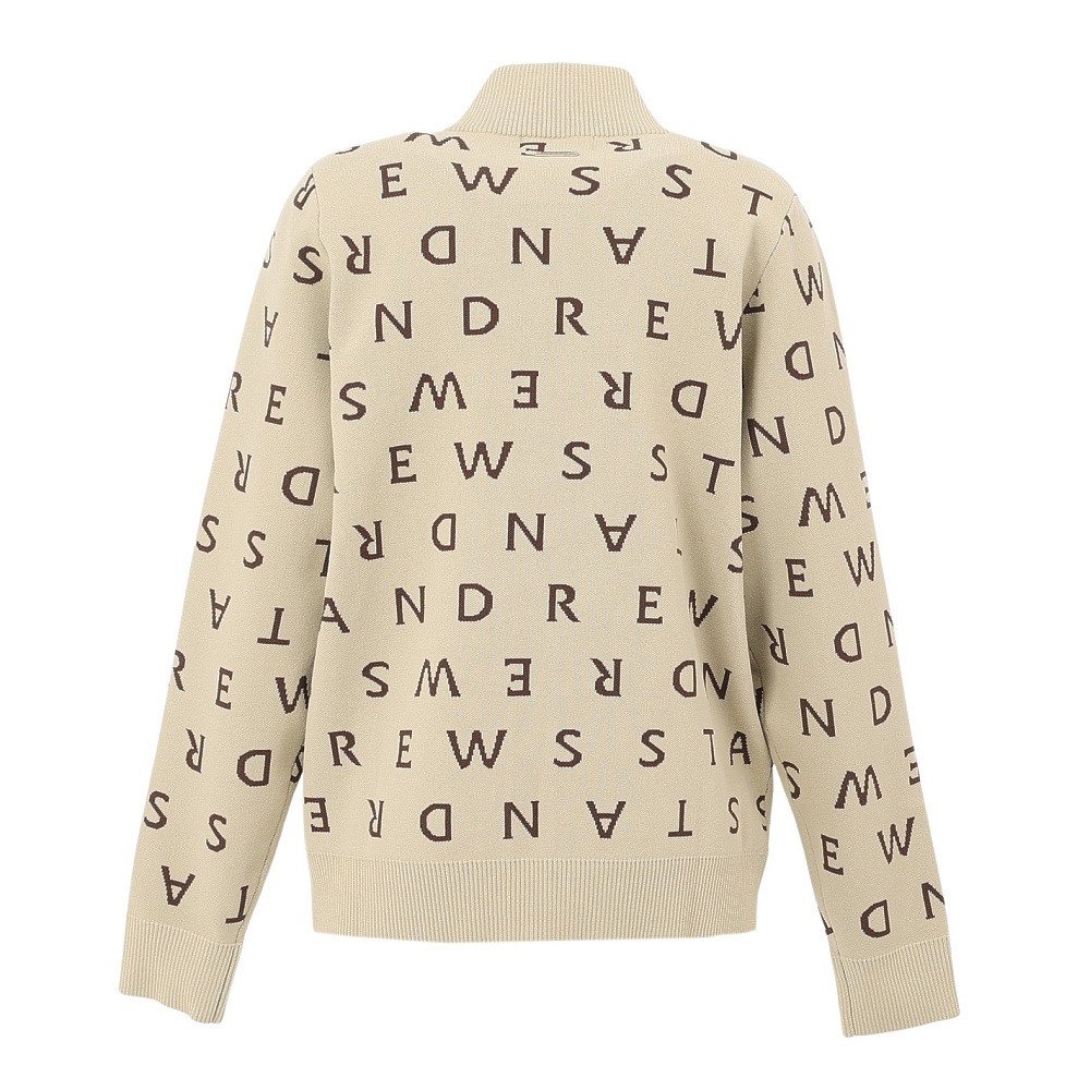 セントアンドリュース（ST.ANDREWS）（レディース）ゴルフウェア 14Gロゴジャガード 長袖 フルジップニット 043-5272054-040