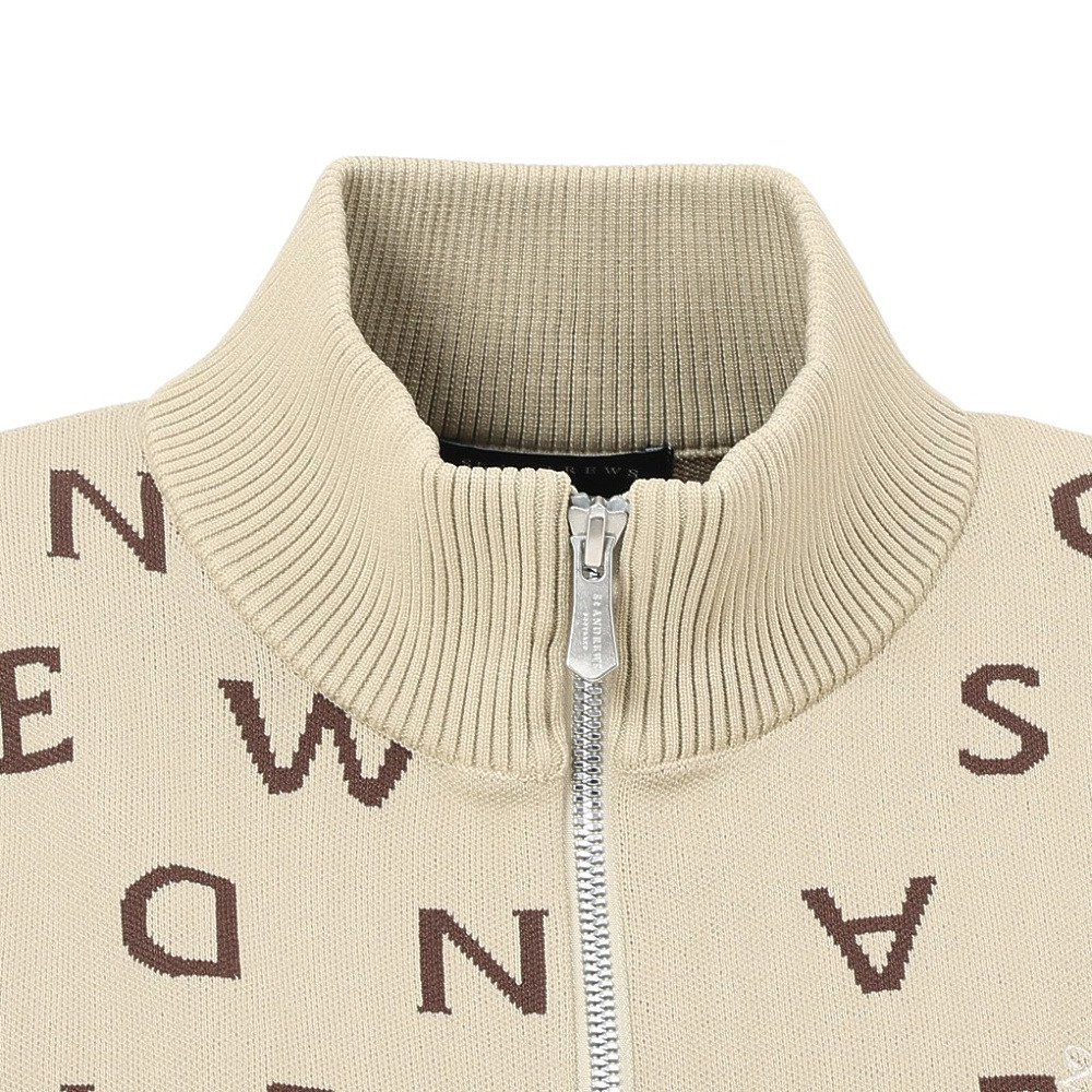 セントアンドリュース（ST.ANDREWS）（レディース）ゴルフウェア 14Gロゴジャガード 長袖 フルジップニット 043-5272054-040