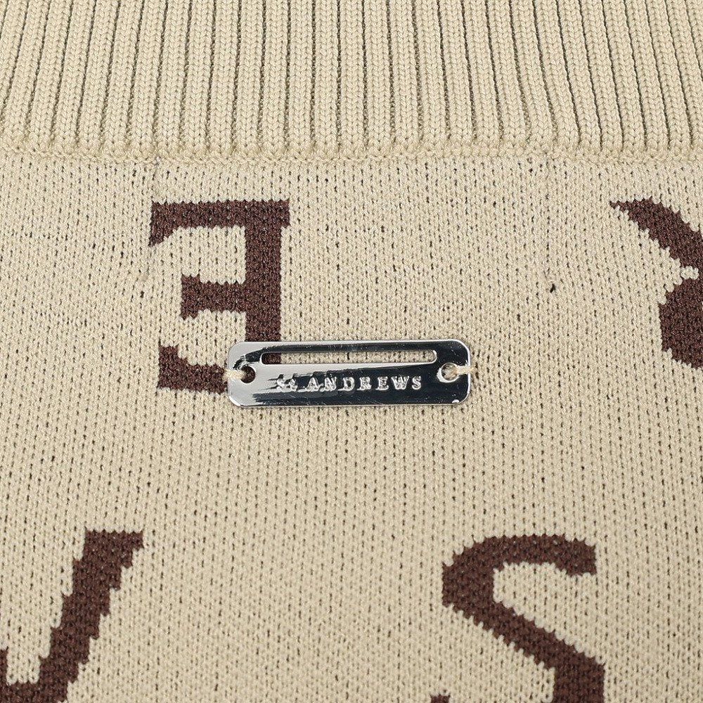 セントアンドリュース（ST.ANDREWS）（レディース）ゴルフウェア 14Gロゴジャガード 長袖 フルジップニット 043-5272054-040