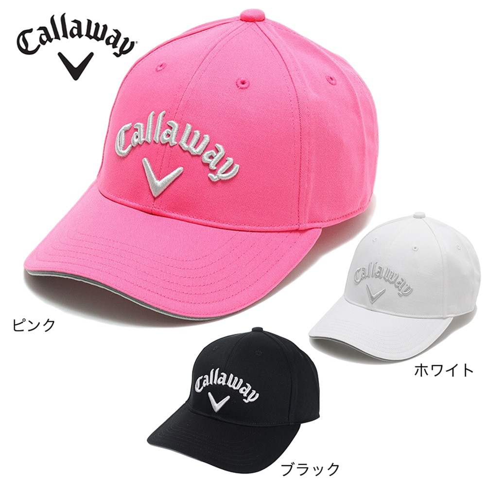 キャロウェイ（CALLAWAY）（レディース）ゴルフ 吸汗 速乾 帽子 Basic Cap WM 22 JM C22990203-1030