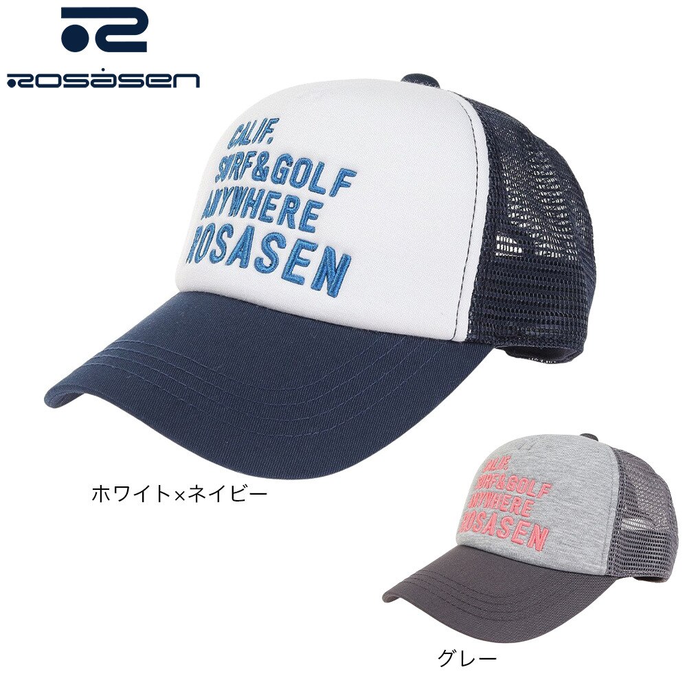 ROSASEN（レディース）ゴルフ レディース 配色メッシュキャップ 046-58265-012