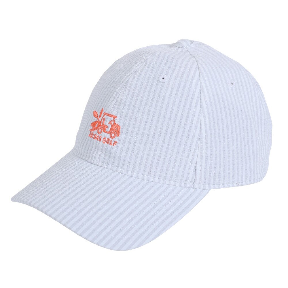 ＜ヴィクトリアゴルフ＞ ａｄｉｄａｓ（並） シアサッカー ストライプキャップ MGR62-HT5772 WH/GY Ｆ 10 衣料小物 帽子キャップ画像