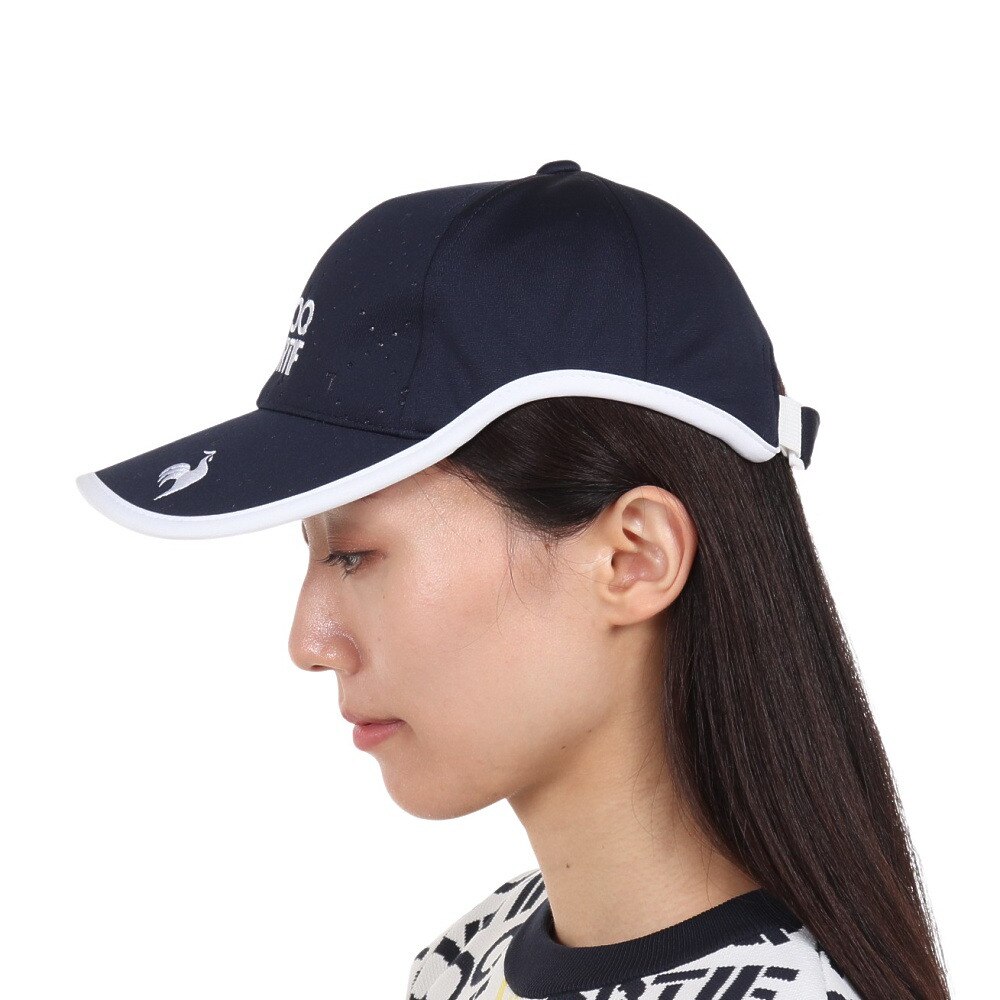 ルコックスポルティフ（lecoqsportif）（レディース）ゴルフ 吸汗速乾 抗菌防臭 帽子 ロゴエンボスキャップ QGCWJC01 NV00