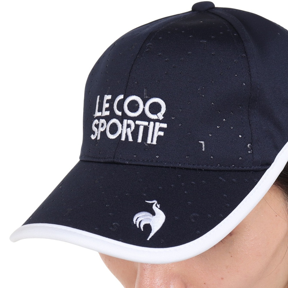 ルコックスポルティフ（lecoqsportif）（レディース）ゴルフ 吸汗速乾 抗菌防臭 帽子 ロゴエンボスキャップ QGCWJC01 NV00
