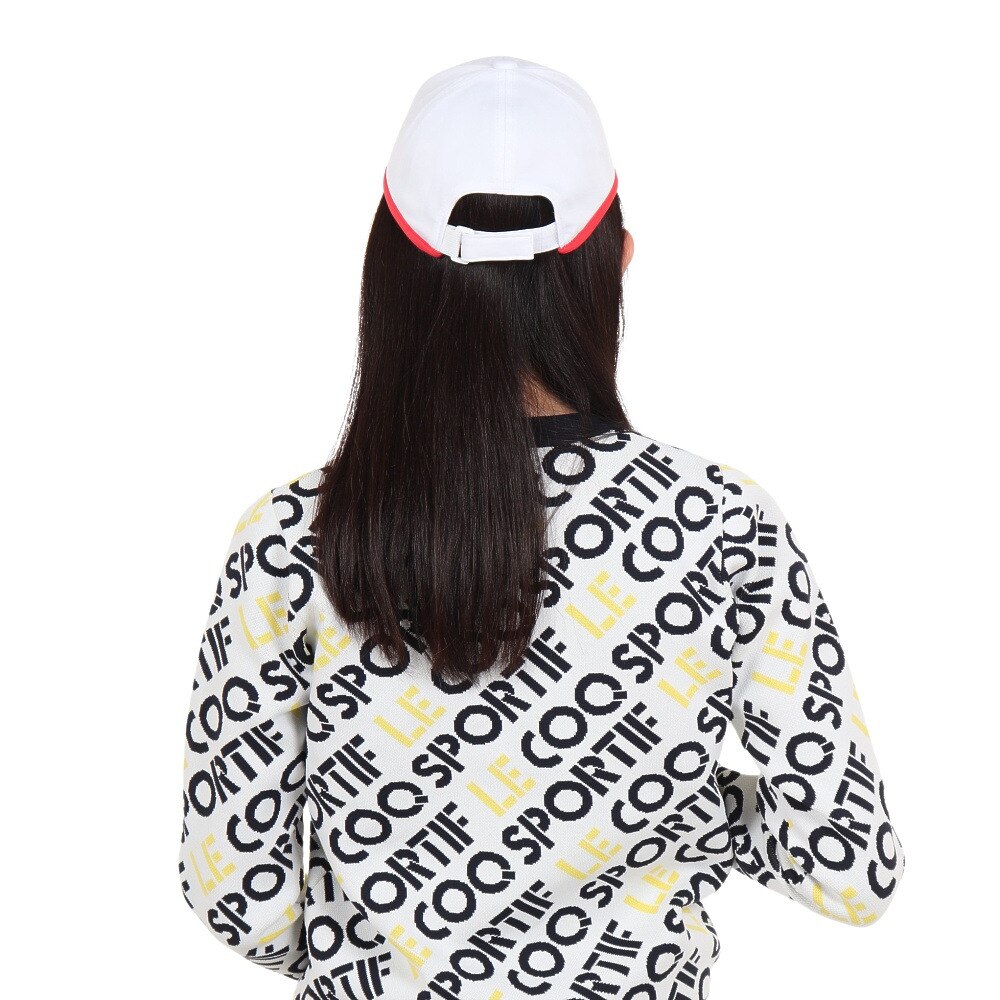 ルコックスポルティフ（lecoqsportif）（レディース）ゴルフ 吸汗速乾 抗菌防臭 帽子 ロゴエンボスキャップ QGCWJC01 WH00