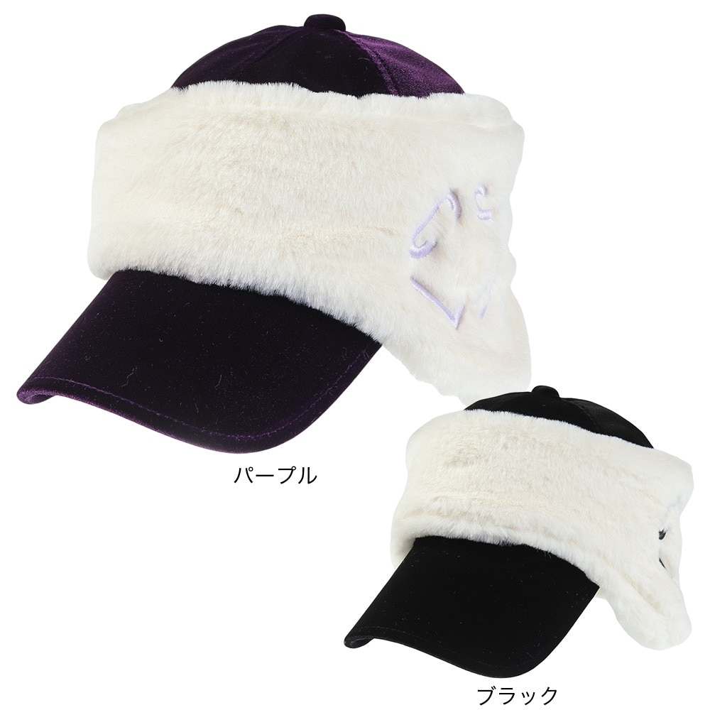 ルコックスポルティフ（lecoqsportif）（レディース）ゴルフ イヤーウォーマー付き2WAYキャップ QGCWJC06W BK00