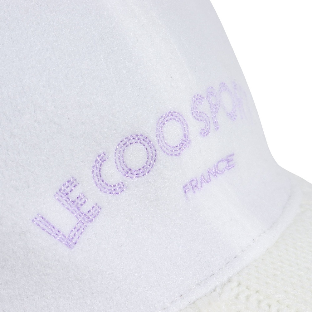 ルコックスポルティフ（lecoqsportif）（レディース）ゴルフ ヒートナビ ポンポン付きキャップ QGCWJC07 WH00