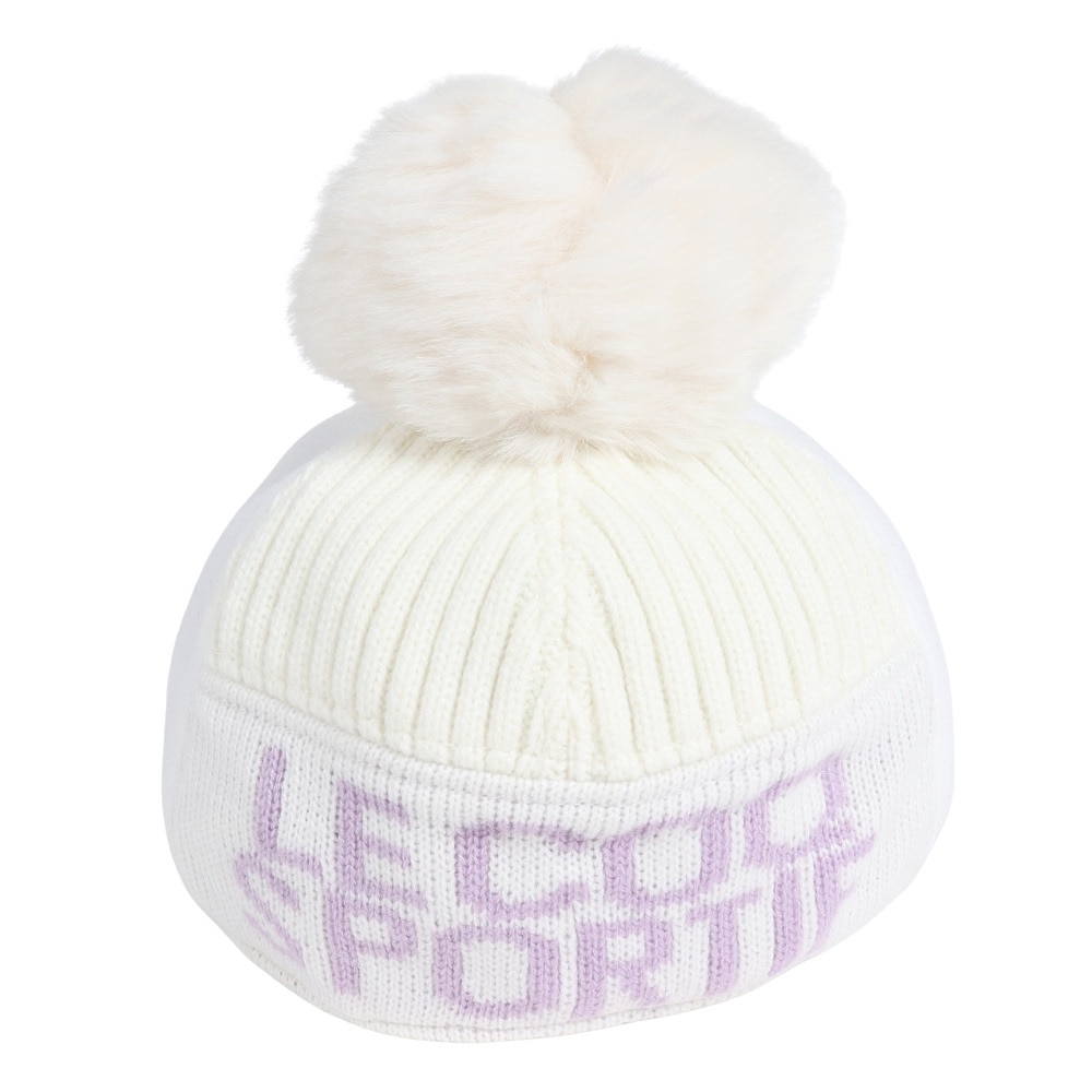 ルコックスポルティフ（lecoqsportif）（レディース）ゴルフ ヒートナビ ポンポン付きキャップ QGCWJC07 WH00